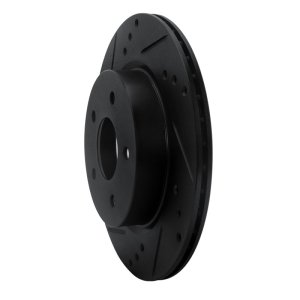 Nissan X-Trail Brake Rotor (1) - Rear Left - R1 Concepts - Drilled & Slotted - Black - `17-`25